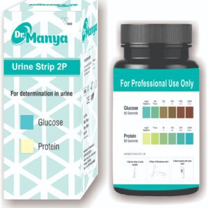 Dr. Manya Urine Test Strips for Glucose & Protein – 100 Strips for Accurate and Easy Home Monitoring